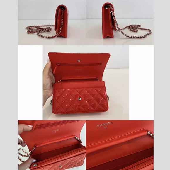 CHANEL GORGEOUS CORAL WALLET ON A CHAIN NEW IN BOX - Picture 15 of 16